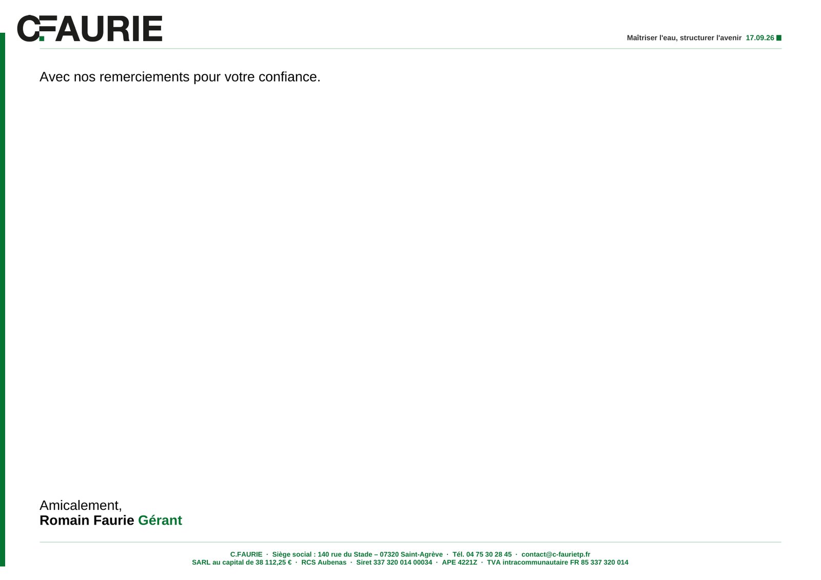 Carte de correspondance A4