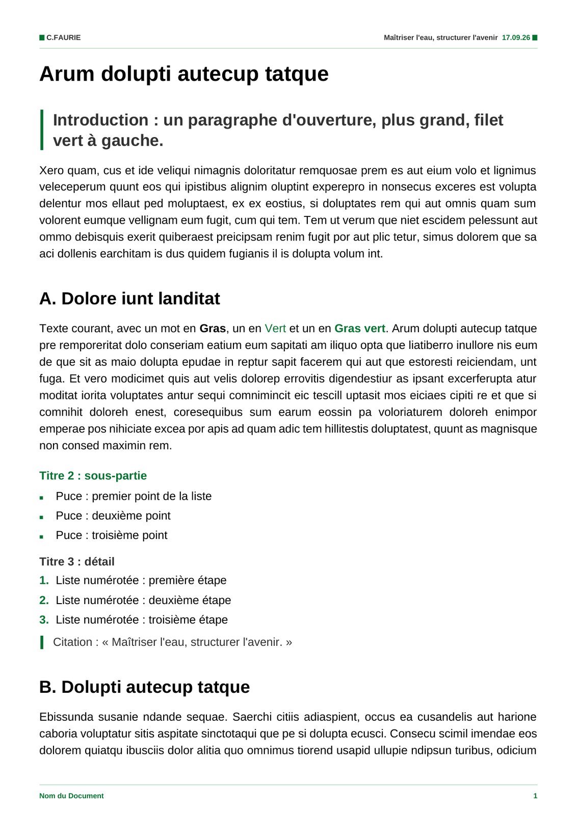 Contenu seul, en-tête texte
