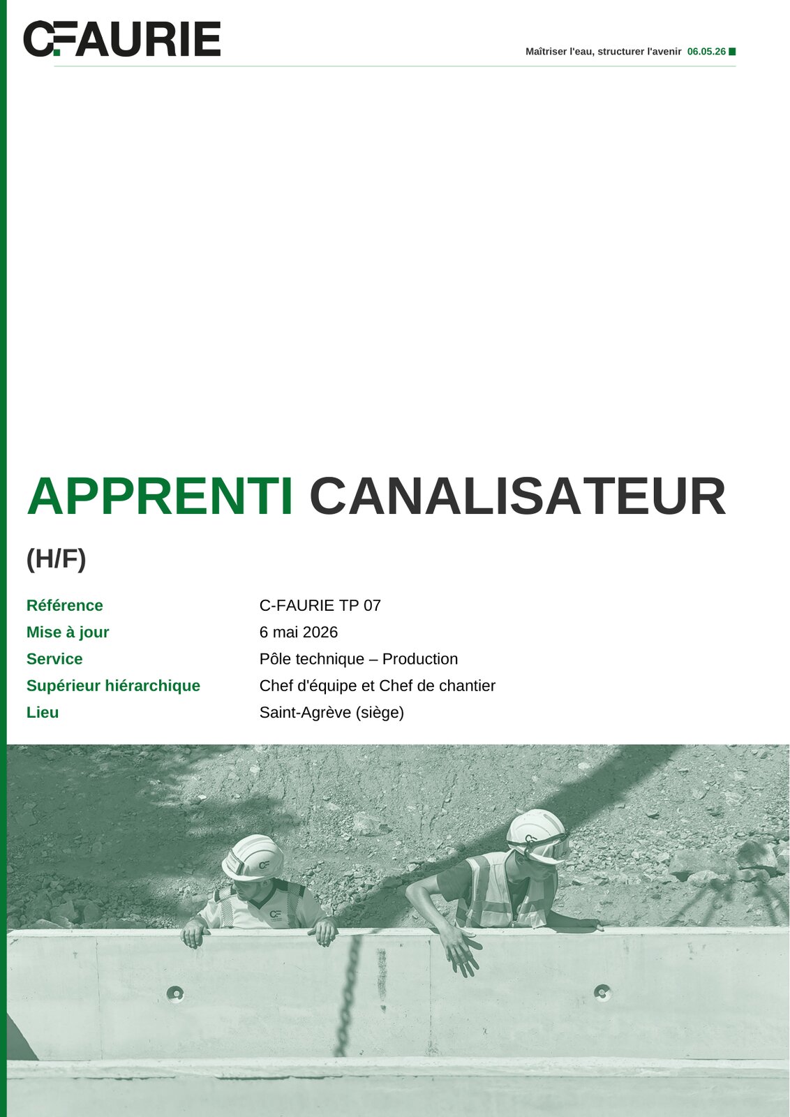 Fiche de poste — couverture