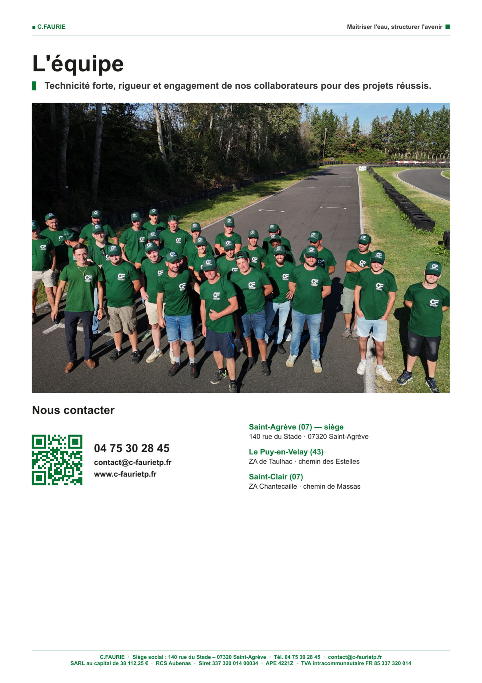 Brochure C.FAURIE : 4e de couverture