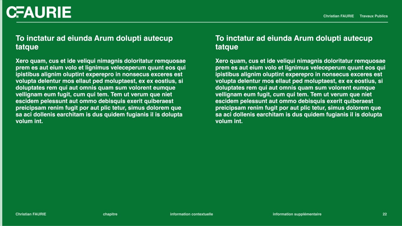 PowerPoint externe — deux colonnes de texte