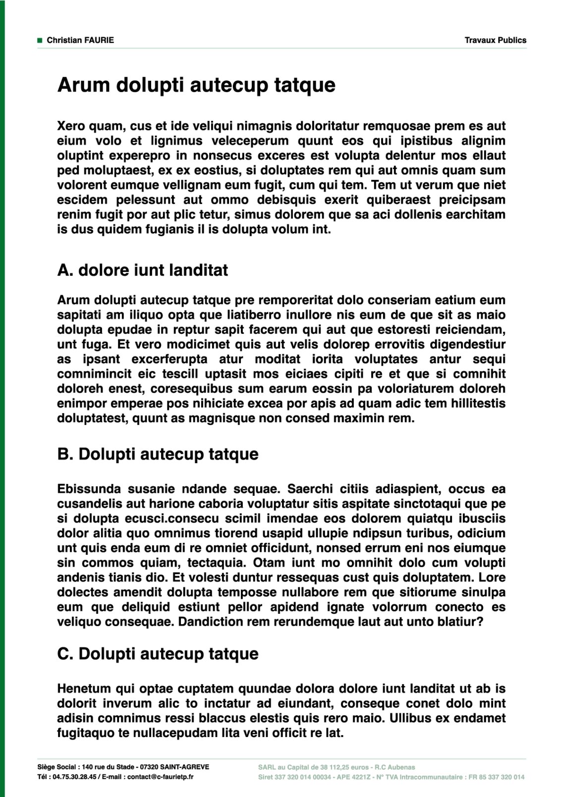 Document interne — page courante