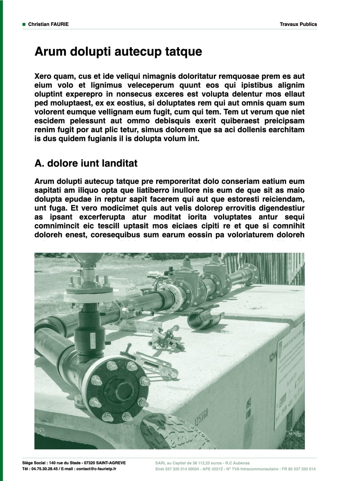 Document interne — page avec photo