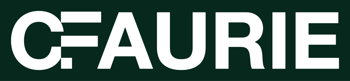 Logo principal, version tout blanc, fond vert profond
