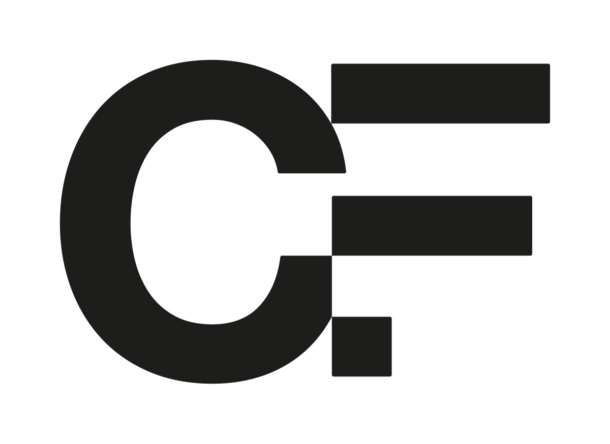 Monogramme, version tout noir, fond blanc