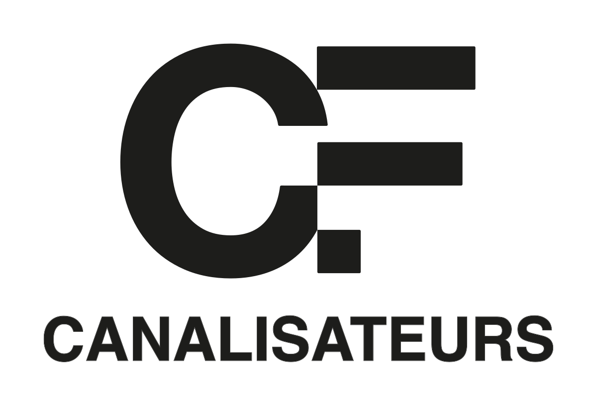 Monogramme CANALISATEURS, version tout noir, fond blanc