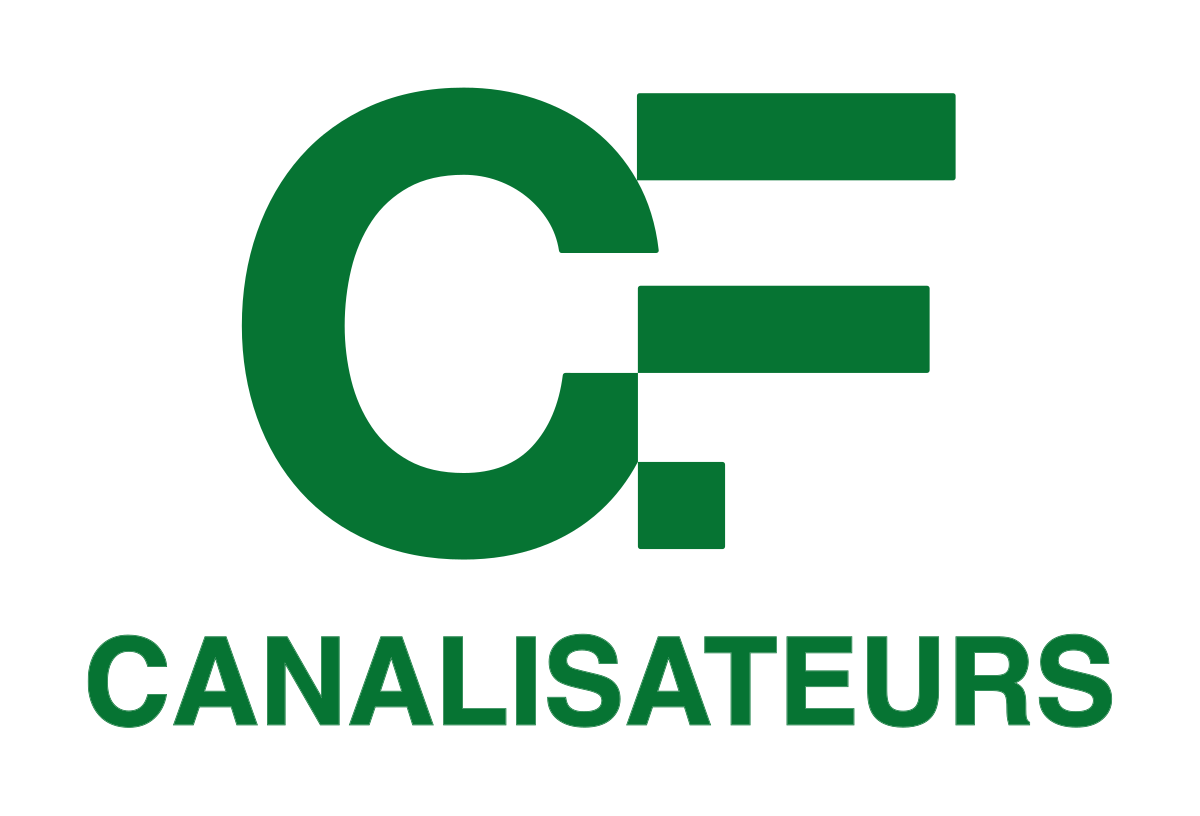 Monogramme CANALISATEURS, version tout vert, fond blanc