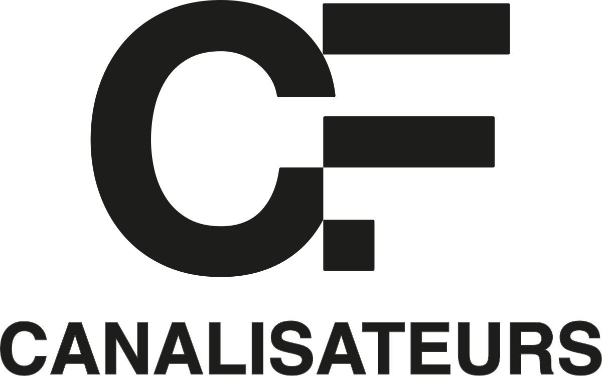 Monogramme CANALISATEURS, version tout noir, fond transparent