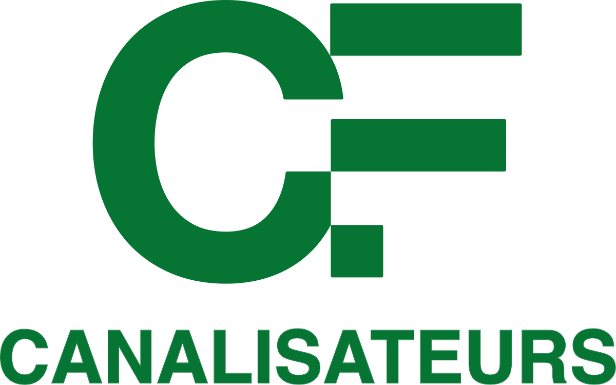 Monogramme CANALISATEURS, version tout vert, fond transparent
