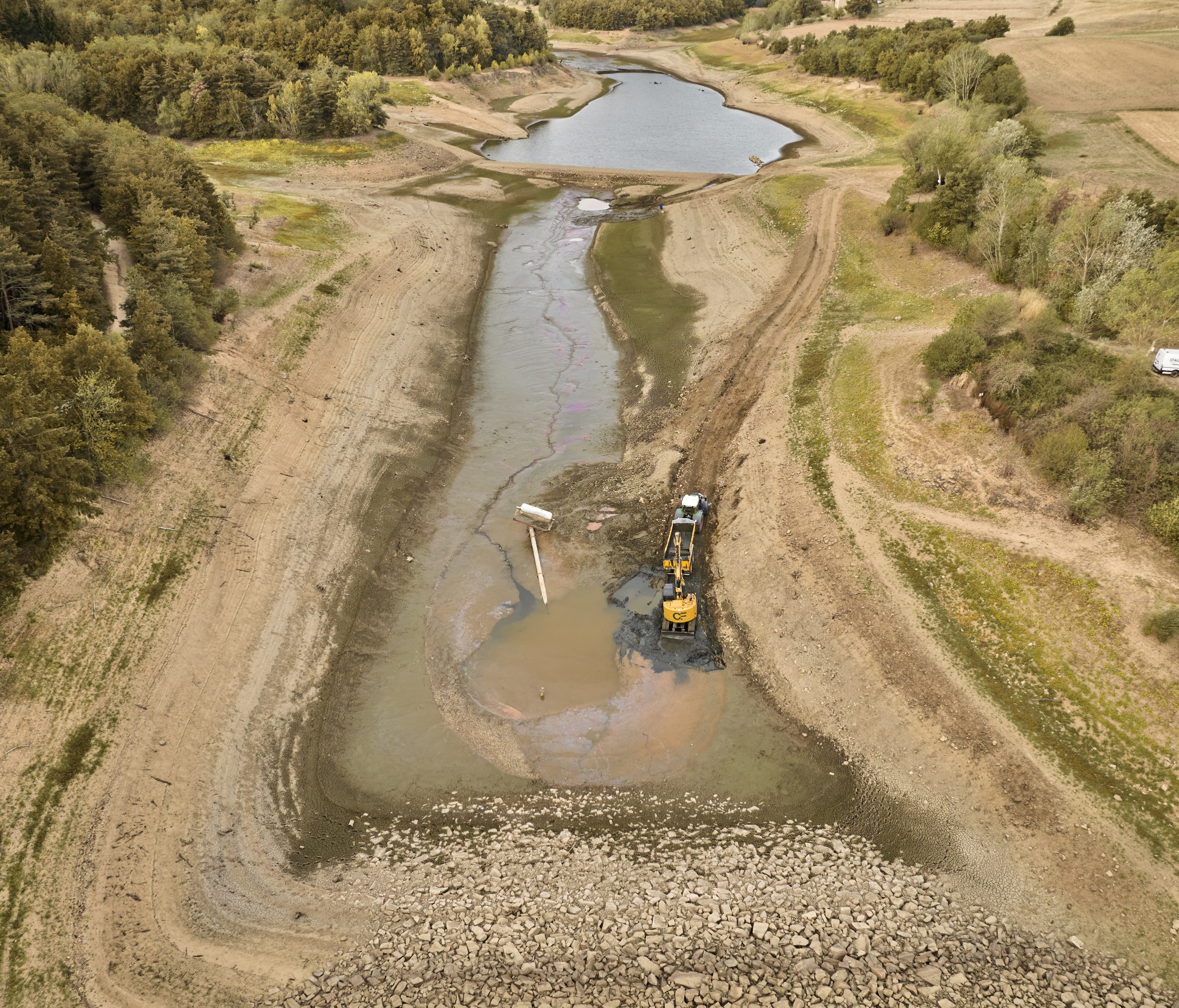 Rivière reméandrée vue du ciel
