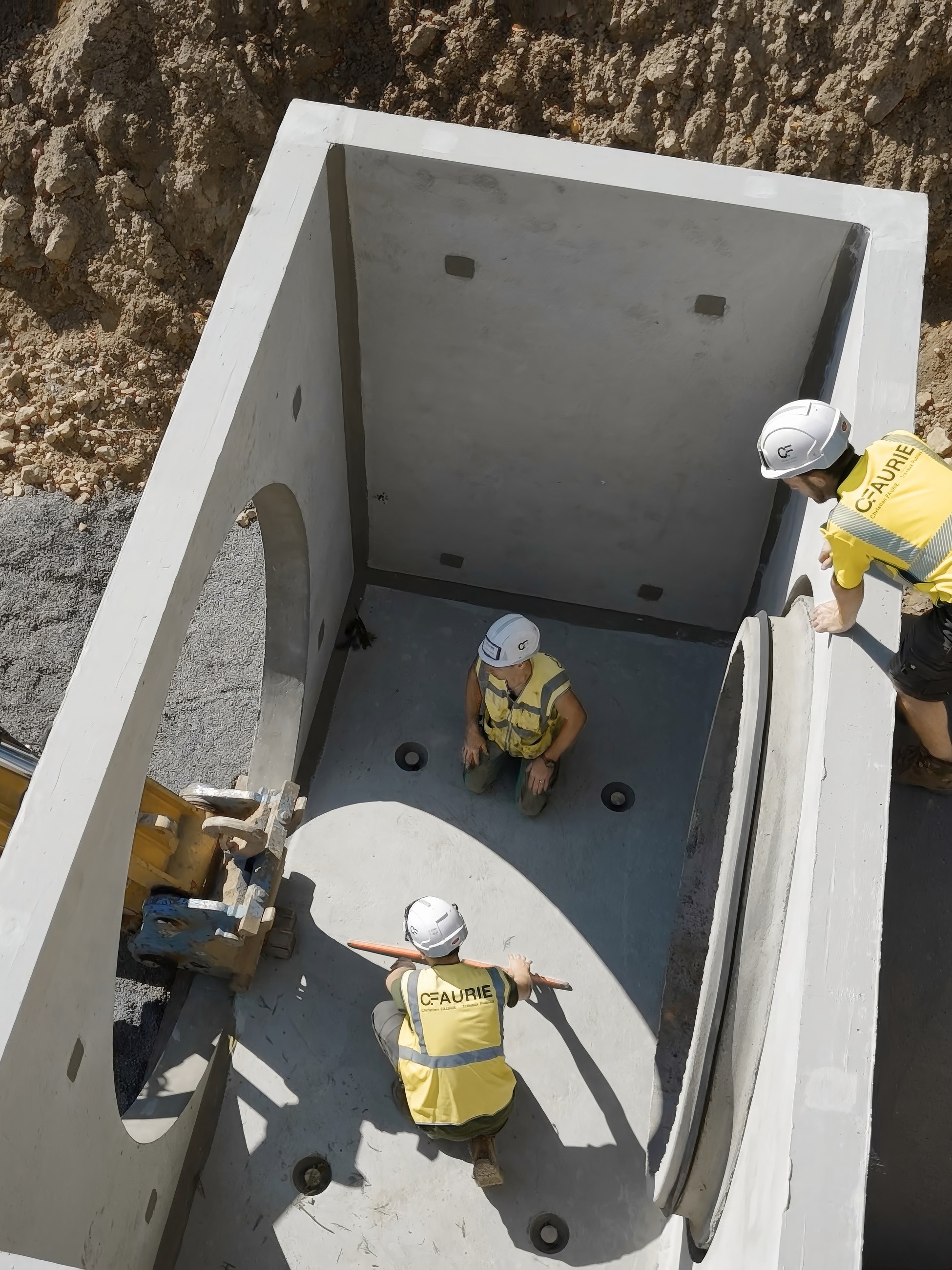 Ouvrage béton d'un poste de pompage